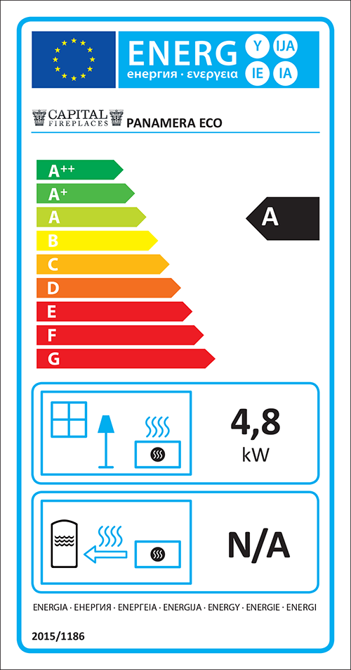 Panamera ECO Stove Energy Label