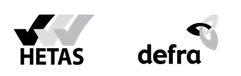 HETAS and DEFRA logos