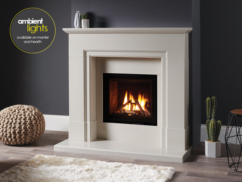 Fireplace Suite Acombe Barley White Micro Marble
