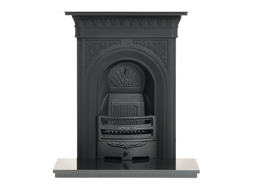 Opal Black Cast Iron Combination Fireplace